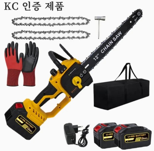 [국내발송] MFOIAY 21V 30.48cm 휴대용 리튬체인톱 - 무선, 내구성이 뛰어난 금속, 숲, 나무, 정원 및 농장 절단에 이상적 - 가정 자위 도구, 완벽한 선물