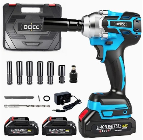 국내발송 ocicc 전동 충전임팩렌치 드라이버, 본품 + 배터리2개