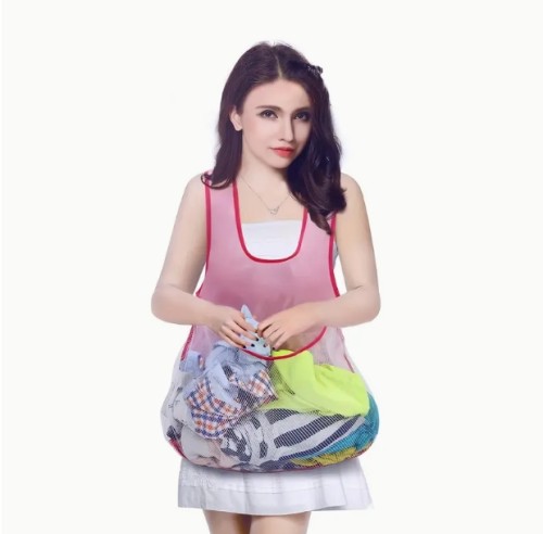 지퍼 포켓이 있는 핑크 민소매 세탁용 앞치마 1개 - 차가운 보온, 방습 기능으로 야외 사용에 적합, 집안일 및 옷 건조에 완벽함, 빨판