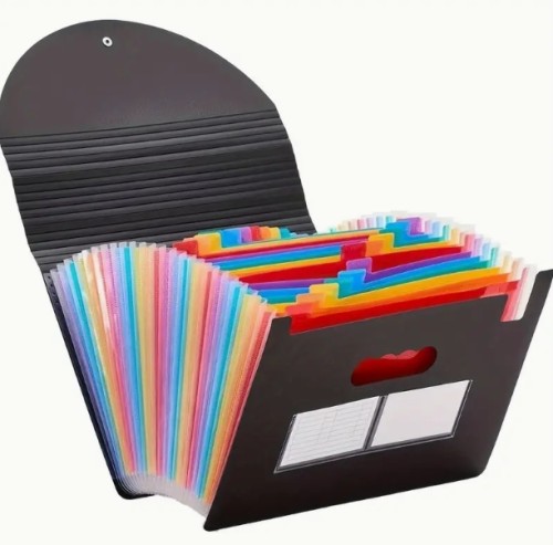 1pc 25 포켓 파일 폴더 정리함, 확장 가능한 플라스틱 서류 ​​정리 상자, 종이/문서/영수증 정리함 폴더(A4/Letter 크기) 미술 용품 ​​폴더 사무실 학교 가정용 다목적 스탠딩 폴더