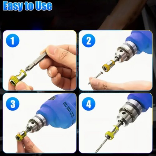 6-Pack 범용 자성 나사 링 비트 세트, 1/4 인치, 금속 자화 드라이버 비트, 분리형 육각 섕크, 합금 전자기 링 드릴 비트, 비슬립 강력 자석, 드릴용 십자 드라이버 자화 장치