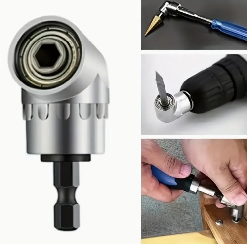 1개 직각 드릴 부착물, 낚시 장비용 전기 세트 처리 헤드와 블랙 합금강 육각 핸들 스크루드라이버 도구로 탈형 및 105도 회전