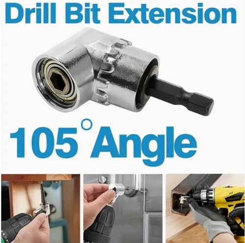 1개 직각 드릴 부착물, 낚시 장비용 전기 세트 처리 헤드와 블랙 합금강 육각 핸들 스크루드라이버 도구로 탈형 및 105도 회전