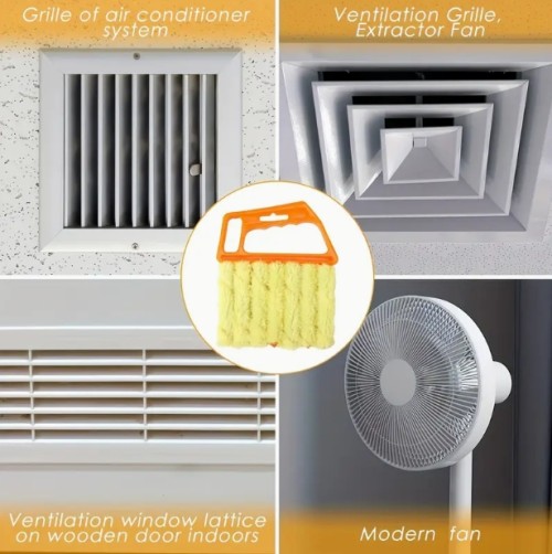 1pc 세척 가능한 마이크로파이버 창 청소 브러시, 블라인드 청소용, 먼지 제거용