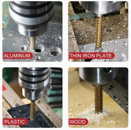 9pcs 스텝 드릴 비트 세트, 파고다 드릴, 세라티드 스텝 드릴 비트, 톱 드릴 비트 세트, 티타늄 밀링. 크기: 4-12Mm, 4-20Mm, 4-32Mm, 3Mm, 6Mm, 8Mm. 목공 및 금속 코어 구멍 오픈러.
