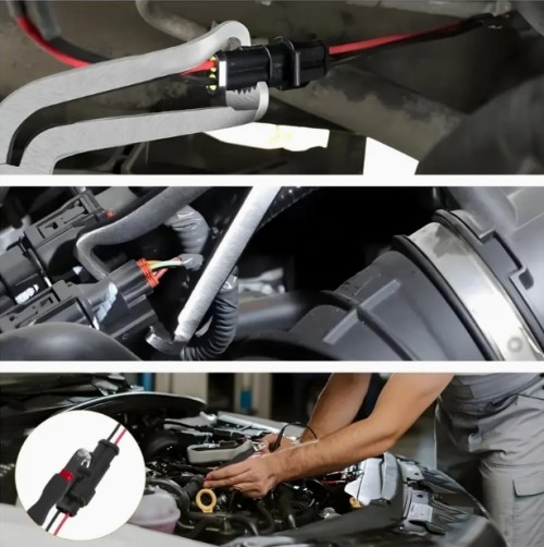 3pcs 전기 커넥터 분리기 플라이어 세트 - 자동차 센서 및 커넥터용 60° 각도 및 직선 플라이어, 내구성 있는 탄소강, 빨간 액센트가 있는 검은색, 와이어 제거 도구 포함, 자동차 전기 도구 | 세련된 검은색 플라이어