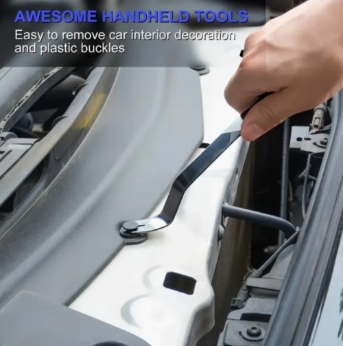 6pcs 스테인레스 스틸 자동차 오디오 및 도어 패널 제거 도구 세트 - 수동, 조립 필요 없음, 내구성 있는 자동차 수리 도구, 차량 유지 보수 및 수리, 자동차 오디오 도구, 세련된 금속 마감, 정밀 스크루 드라이버 그립, 고품질 구조