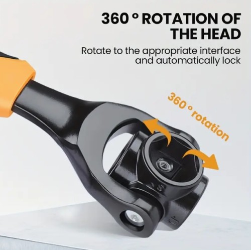 AIRAJ 8-in-1/52-in-1 소켓 렌치, 유연한 다기능 개뼈, 고무 손잡이, 360도 회전하는 헤드, 자동차 수리 및 더 이상의 모든 크기 표준 맞춤