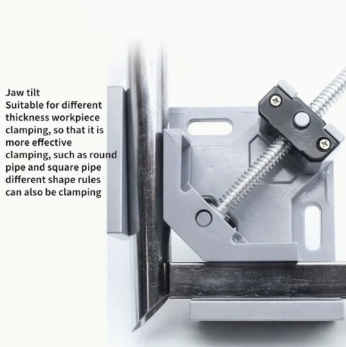 1개 조절 가능한 직각 클램프와 스윙 조 - 내구성 있는 알루미늄 합금, 싱글 핸들 90도 코너 클램프, 목공, DIY 프로젝트, 용접 및 캐비닛 제작용 - 조립 필요 없음, 목공 클램프