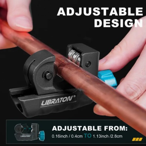 Sixpray 미니 튜빙 커터 키트와 데버링 도구 - 4mm부터 28mm까지 구리, 알루미늄, PVC 및 금속 파이프용 정밀 파이프 커터 - 배관, HVAC 및 DIY 프로젝트에 이상적, 파이프 커터|컴팩트 디자인|내구성 있는 구조, 파이프 커터 세트