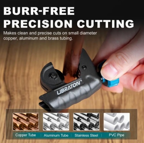 Sixpray 미니 튜빙 커터 키트와 데버링 도구 - 4mm부터 28mm까지 구리, 알루미늄, PVC 및 금속 파이프용 정밀 파이프 커터 - 배관, HVAC 및 DIY 프로젝트에 이상적, 파이프 커터|컴팩트 디자인|내구성 있는 구조, 파이프 커터 세트