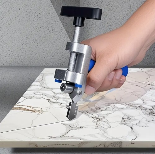 다이아몬드 롤러가 있는 2-in-1 수동 유리 타일 커터 - DIY 및 건설 정밀 절단 도구, 조절 가능한 금속 베이스 & 그립퍼, 가벼운 휴대용 디자인 (튼튼한 프레임 + 파란색 나사), 인체공학적 그립, 내구성 있는 구조, 유리 타일 절단용 커터, 견고한 도구 설계, 다이아몬드 롤러 블레이드