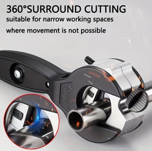 NEWSHARK 헤비듀티 래칫 파이프 커터 - 360° 회전 헤드가 있는 수동 래칫 메커니즘, 대규모 조정 가능(8mm-29mm), 구리, 알루미늄, 스틸, 스테인리스, PPR, PE 파이프용 - 전문 배관, HVAC, 건설 도구 - 전기 필요 없음, 내구성 있는 금속 구조, 배수 장비, 인체공학적 핸들, 신뢰할 수 있는 성능, DIY 애호가, 파이프 커터, 배수 도구, 구리 파이프 커터, 일반 도구, 남성용 도구