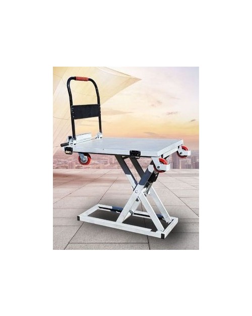 유압 300KG 리프팅 트롤리 무역 평판 온실 트롤리 돌리 전기 유압 교통 핸드 트럭 카트