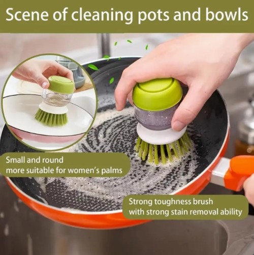 세제 디스펜서 + 식기 브러쉬 & 보관 브라켓 - 내구성 플라스틱, 재사용 가능, 전기 불필요 - 주방, 욕실, 야외 사용에 적합한 컴팩트 디자인 - 쉬운 청소 가정용 도구, 현대적인 주방 액세서리, Easyclean 소재