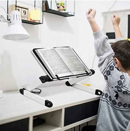 멀티 기능 독서대 책 받침대 머리 엘리베이터 학습 책상 클립 북 홀더 책장 학생 및 성인용