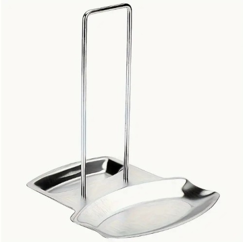 스테인리스 스틸 뚜껑 및 숟가락 받침대, 분리형 팬 덮개 홀더, 드립 트레이가 있는 무드릴 주방 정리함, 이드 무바라크 특별 조리기구 액세서리 - 금속 재질, 무료