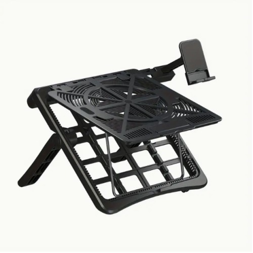 17.3인치 노트북용 조절 가능한 랩탑 스탠드, 휴대용 데스크탑 리저 및 전용 휴대폰 홀더 포함