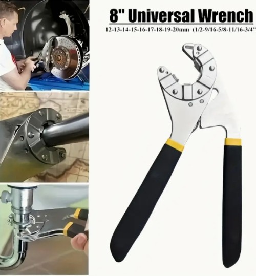 14-in-1 고탄소강 렌치 세트 - 조절 가능, 톱니 디자인으로 견고한 그립, DIY, 전기 및 기계 수리용, 조립 불필요