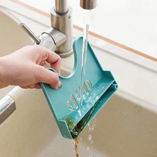 1개 다기능 주방 정리대 - 방청 ABS 스푼 & 식기 거치대, 배수구 및 냄비 뚜껑 보관대