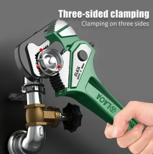 LAOA 헤비 듀티 파이프 플라이어, 다기능, 빠른 파이프 플라이어, 유니버설 목구멍 플라이어, 25.4cm/30.48cm/35.56cm/45.72cm, 3-jaw 잠금, 기계적 작동, 금속 재질