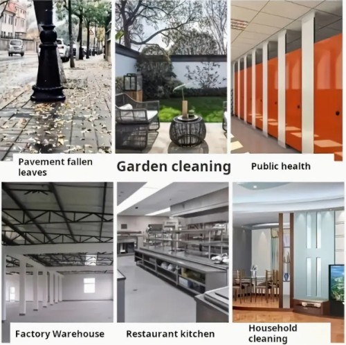 긴 손잡이가 있는 강력한 산업용 빗자루 - 내구성이 뛰어난 플라스틱, 효율적인 잎과 쓰레기 제거를 위한 딱딱한 털, 야드 및 실내 청소에 이상적, 청소 및 위생 용품, 청소 용품 | 현대적인 빗자루 | 내구성이 뛰어난 플라스틱 빗자루