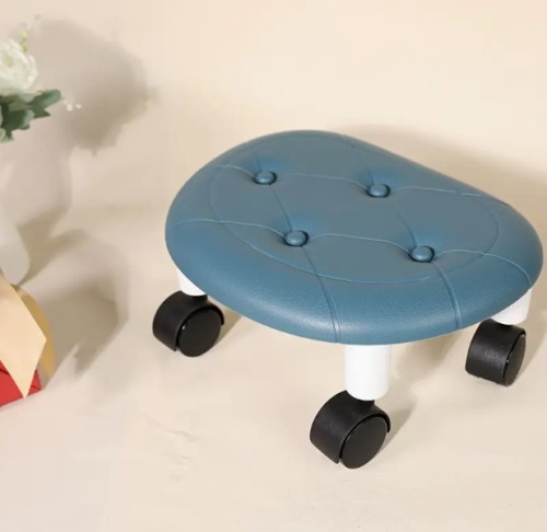 의자 바퀴 달린 롤링 로우 스툴 모바일 스툴 캐스터 포름알데히드 프리 플라스틱 풋레스트 홈 거실 침실 편안한 다목적 현관 욕실에 이상적 신발 갈아입기 및 정리용 작은 스툴