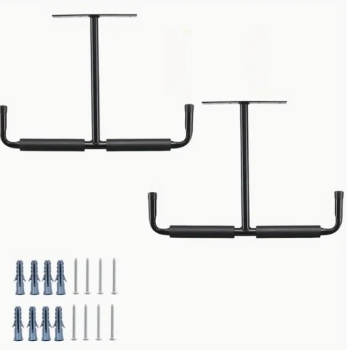 1/2/4개 차고 보관 후크 랙, 천장 설치, 견고한 실용 후크, 사다리 후크, 호스, 목재 및 기타 부피가 큰 물건 걸기에 적합, 정원 차고 창고 작업장용