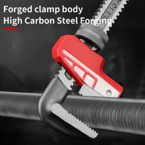 1개 헤비듀티 파이프 렌치 - 산업용 조절 가능한 집게, 미끄럼 방지 그립, 배관·자동차·HVAC·전기·기계 작업에 적합 - 내구성 강화 금속 구조 (전원 불필요) - 전문가 및 DIY 프로젝트를 위한 이상적인 도구