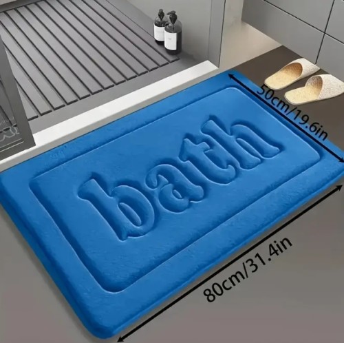 초소프트 흡수 욕실 매트 - 25D 두꺼운, 미끄럼 방지, 기계 세척 가능한 고급 메모리 폼 매트 - 빠른 건조, 두꺼운 욕실 매트 - 부드럽고 편안한 홈 데코 매트, 욕실, 주방, 세탁실, 침실, 실내 사용에 이상적, 욕실 액세서리