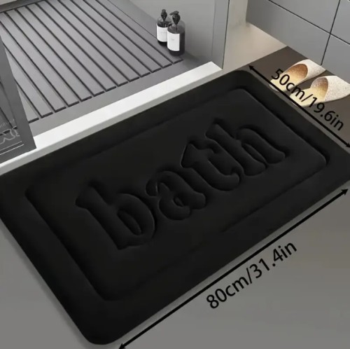 초소프트 흡수 욕실 매트 - 25D 두꺼운, 미끄럼 방지, 기계 세척 가능한 고급 메모리 폼 매트 - 빠른 건조, 두꺼운 욕실 매트 - 부드럽고 편안한 홈 데코 매트, 욕실, 주방, 세탁실, 침실, 실내 사용에 이상적, 욕실 액세서리