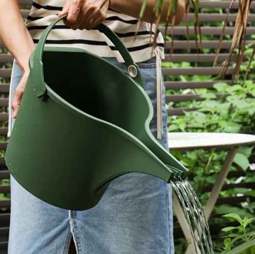 8L 밀리터리 그린 가드닝 버킷 - 다용도, 실내/야외 사용 가능, 부드러운 물 분사 설계로 심기, 세차, 청소 및 홈 가든 도구에 이상적