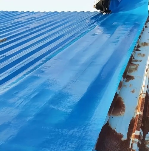 1 롤 산업용 방수 천장 테이프 - 49.78x508.0 cm 파란색/은색/회색/금속 천장 방수 재료 금속 표면, 철재 및 천장에 사용 - 물 누출 방지, 내구성 및 유연한 디자인, 천장 방수, 금속 천장 보호, 유연한 재료