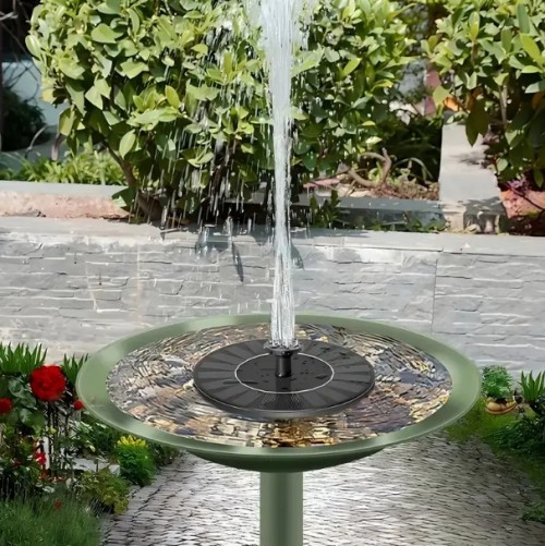 1개 태양광 부력 분수 펌프 - 조류 목욕탕, 연못, 정원 및 야외 수족관용, 고품질 물 순환 기능, 직사각 충전식 플라스틱 소재, 고요한 오아시스 창조에 완벽, 야외 수족관 장식 | 태양열 기기