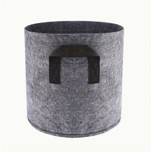 6개 회색 재사용 가능한 천 재배 가방 - 두꺼운, 통기성 좋은 & 접이식 컨테이너, 야채, 꽃 및 허브용 - 실내/외부 다용도 사용, 식물 성장 가방, 쓰레기 수집 가방