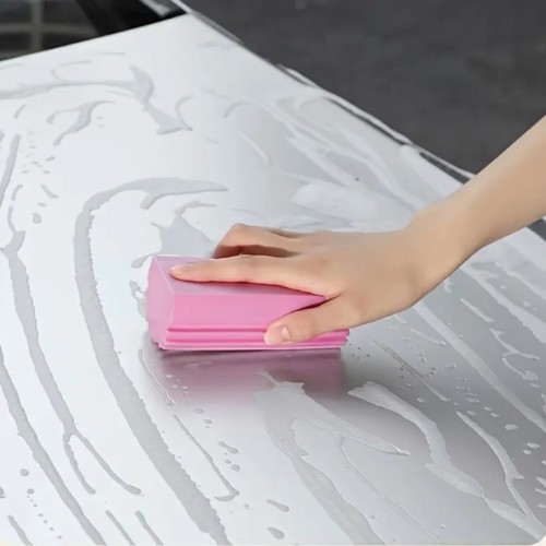 3개입 천연 미스트 클리닝 스펀지 - 욕실, 주방 및 화장실 청소용 텍스처드 스크럽 패드 - 그레이, 핑크, 옐로우 색상, 인체공학적 그립 디자인, 효과적인 먼지 & 얼룩 제거, 고품질 다목적 스펀지, 가정용 유지보수