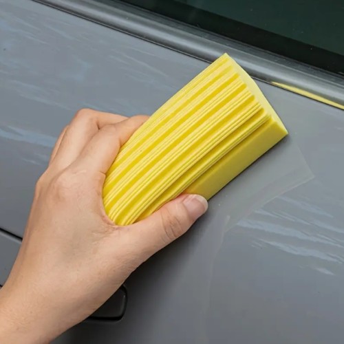 3개입 천연 미스트 클리닝 스펀지 - 욕실, 주방 및 화장실 청소용 텍스처드 스크럽 패드 - 그레이, 핑크, 옐로우 색상, 인체공학적 그립 디자인, 효과적인 먼지 & 얼룩 제거, 고품질 다목적 스펀지, 가정용 유지보수