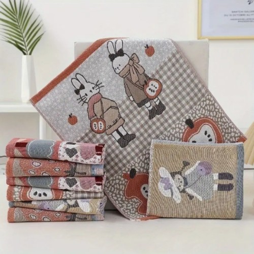 4개 세트 순면 행잉 워시클로스 & 핸드 타월, 면 가제 스퀘어 클로스