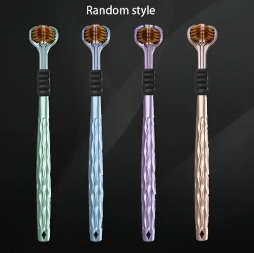 20개 초소프트 삼면 칫솔 세트, 잇몸 깊은 청결 관리 - 신선한 입냄새, 일상 구강 케어에 이상적, 가정용 다색, 인체공학 핸들 포함