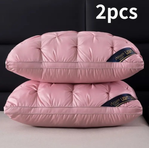 럭셔리 플러피 호텔 베개 - 초미세 섬유 충전, 부드럽고 지지력, 하이포알러제닉 폴리에스터 커버, 지퍼, 세탁 가능, 모든 계절의 편안함, 올시즌 베개 | 우아한 베개 디자인 | 내구성 있는 지퍼 클로저, 호텔 품질 베개