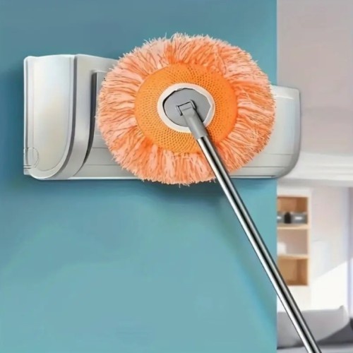 천장/벽용 걸레, 건식 먼지 청소 가능, 바닥·벽·타일·유리·차량 청소용 조절 가능한 걸레 + 천 2개 포함 - 1m/1.5m/2m