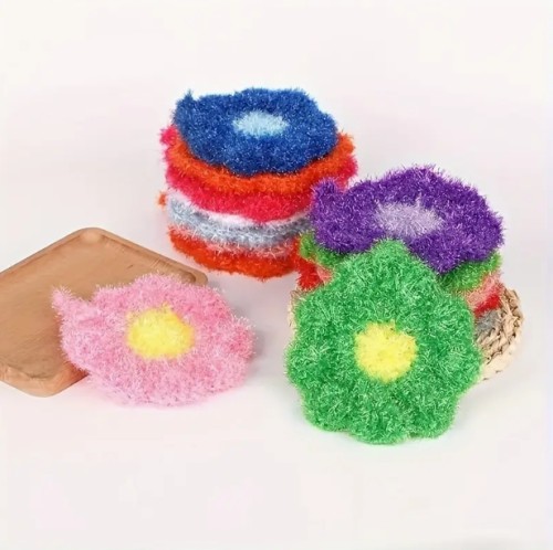 13pcs 멀티컬러 해바라기 식기세척용 브러쉬 세트, 오일방지 부드럽고 빠른 건조성 이지클린 내마모성 사업장용 주방스펀지 - 접시와 냄비 청소에 완벽한 크리스마스 선물. 다채로운 수세절약형 유지보수가 쉬운 설거지 액세서리