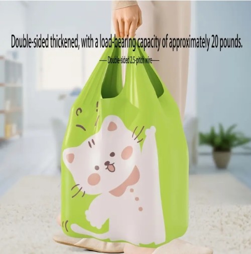 2롤/30개 & 4롤/60개 쓰레기봉투, 손잡이 초두꺼운 끈끈이 주방용 쓰레기봉투, 실용적인 청소용 봉투