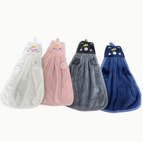 4팩 귀여운 동물 손수건 - 초소프트 마이크로파이버 코럴 플리스 주방 행주, 고흡수성 원단, 욕실 및 주방 사용에 완벽, 주방 손수건, 주방용 손수건, 마이크로파이버 주방 수건, 주방용 손수건, 주방용 행주