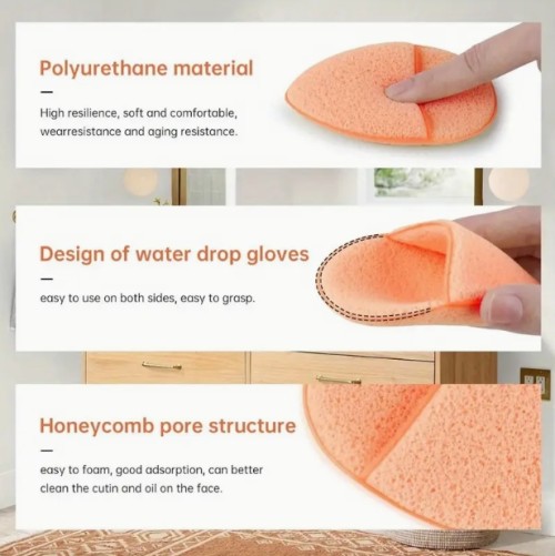 6개입 재사용 가능한 얼굴 클렌징 퍼프 세트, 모든 연베이지 타입에 적합한다는 멀티펑셔널 컬러풀 메이크업 리무버 스펀지 & 각질제거 머드 마스크 워시 천, 페이셜 클렌저, 각질 제거 패드, 메이크업 리무버 파우치