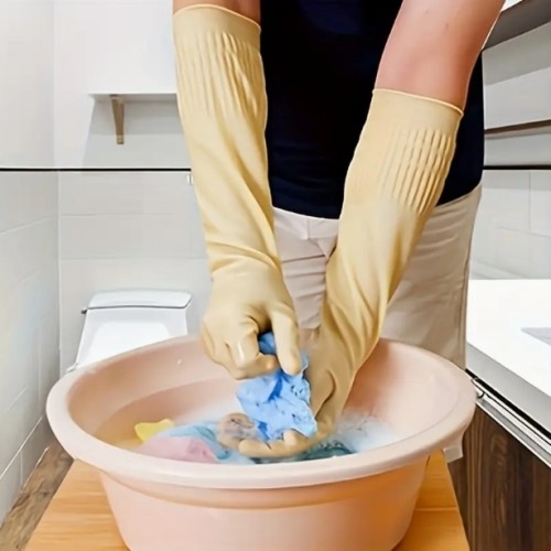 3쌍 프리미엄 청소장갑 - 방수, 미끄럼 방지, 주방용/설거지/세탁에 강력한 내구성 & 빠른 건조의 다목적 홈어시스턴트 - 필수 클리닝 도구