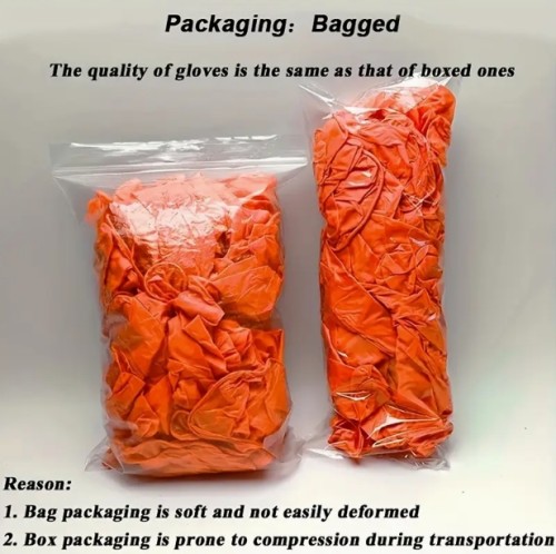 100개 일회용 오렌지 니트릴 장갑 - 라텍스 프리, 파우더 프리 및 살롱, 자동차 청소, 가정 주방, 야외 캠핑용 경량 - 내구성 있는 PVC 소재, 양손용 디자인, 살롱 청소 필수품, 생동감 있는 오렌지 장갑, 파우더 프리 장갑