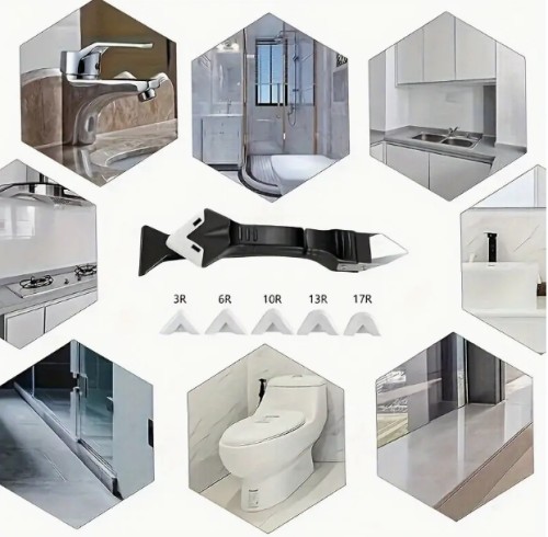 12.7 Cm 1 Caulk Remover Tools Kit, 그루트 제거 도구, 실링 마무리 도구, 창문 및 싱크 리모델링을 위한 접착제 각도 스크래퍼 도구, 부엌과 욕실에서