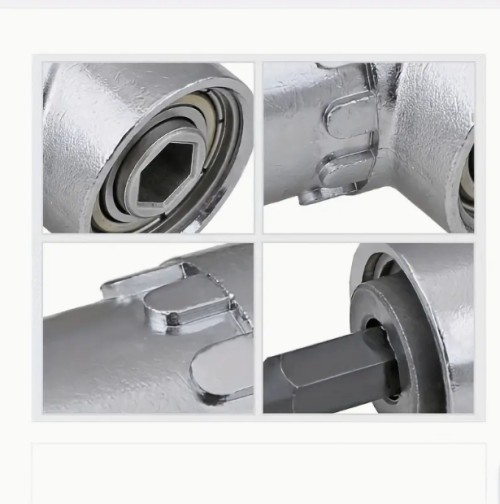 1개 105도 각도 전기 드라이버 - 인체공학적 핸들, 타이트 공간용 9.09cm 샤프트가 있는 헤비듀티 탄소강 조절 가능한 각도 렌치, 정밀 나사 및 하드웨어 설치용, 슬림 메탈릭 마감, 견고한 구조