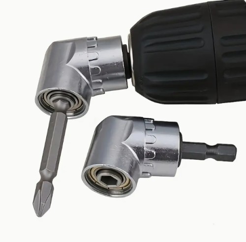 1개 105도 각도 전기 드라이버 - 인체공학적 핸들, 타이트 공간용 9.09cm 샤프트가 있는 헤비듀티 탄소강 조절 가능한 각도 렌치, 정밀 나사 및 하드웨어 설치용, 슬림 메탈릭 마감, 견고한 구조